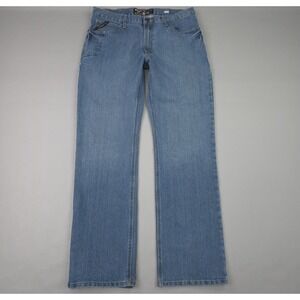 Ariat Rebar M4 Jeans Mens 36x34 Blue Relaxed Boot Cut Stretch Denim Workwear